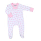 Sweet Whales Pink Print Zip Footie - Magnolia BabyFootie