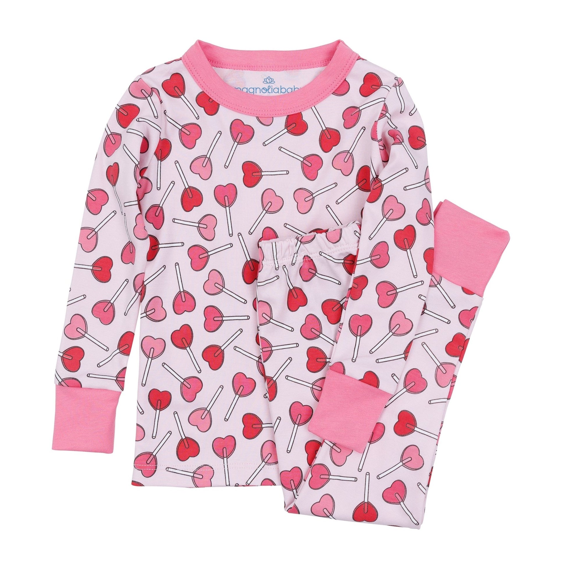 Sweetheart Pops Long Pajamas - Magnolia BabyLong Pajamas