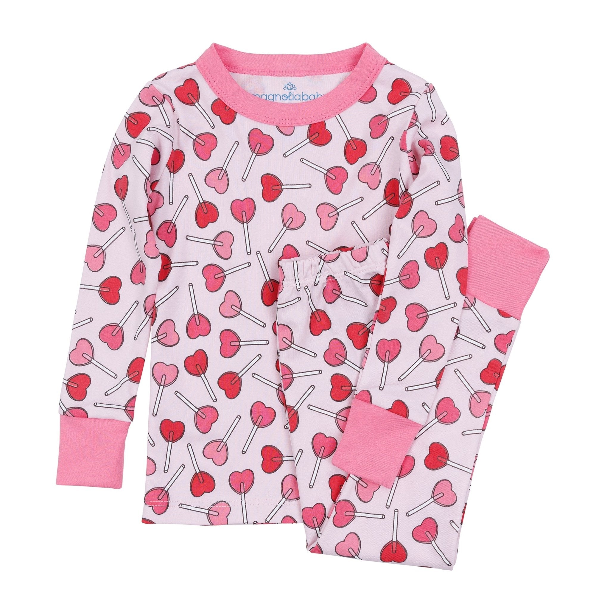 Sweetheart Pops Long Pajamas - Magnolia BabyLong Pajamas
