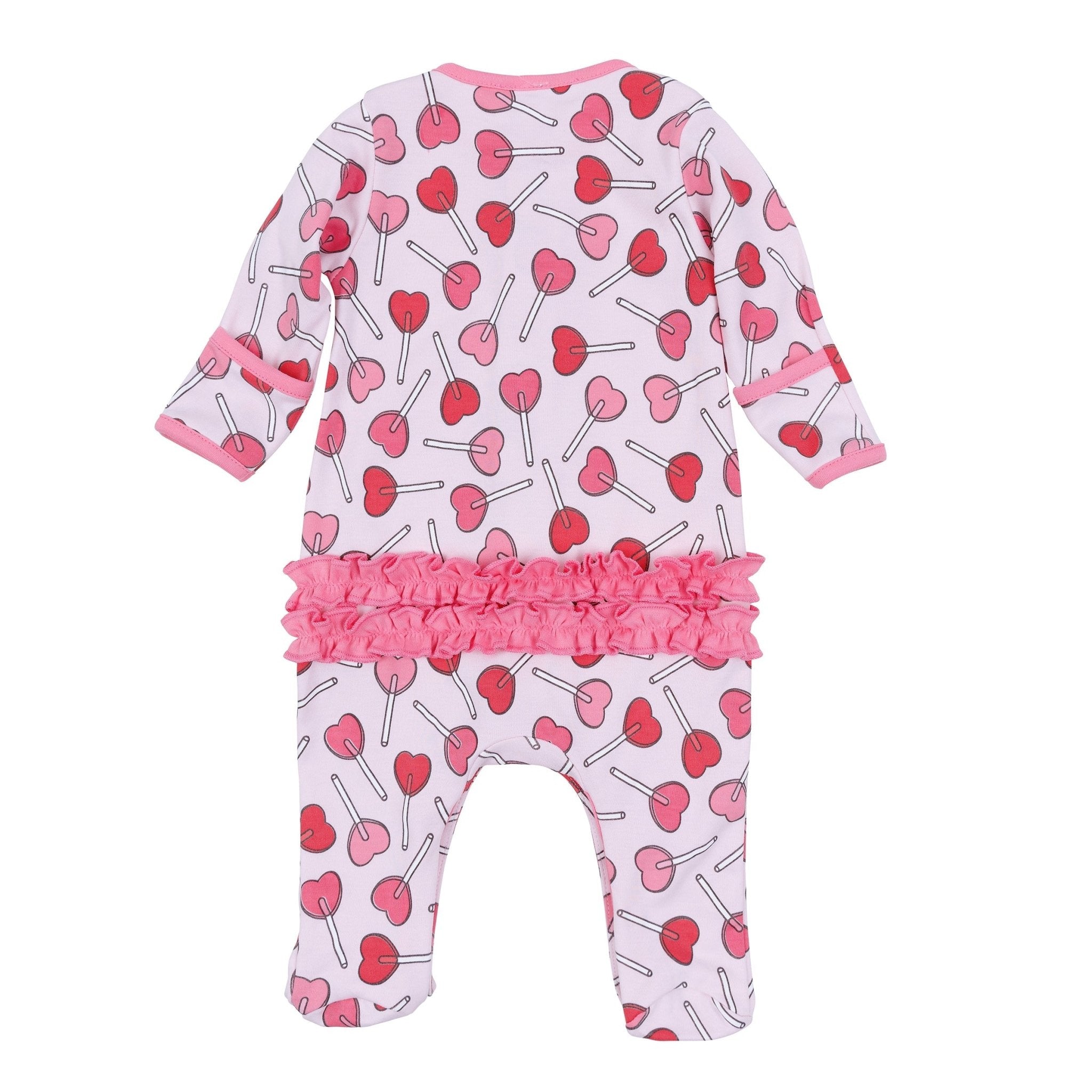 Sweetheart Pops Ruffle Footie - Magnolia BabyFootie