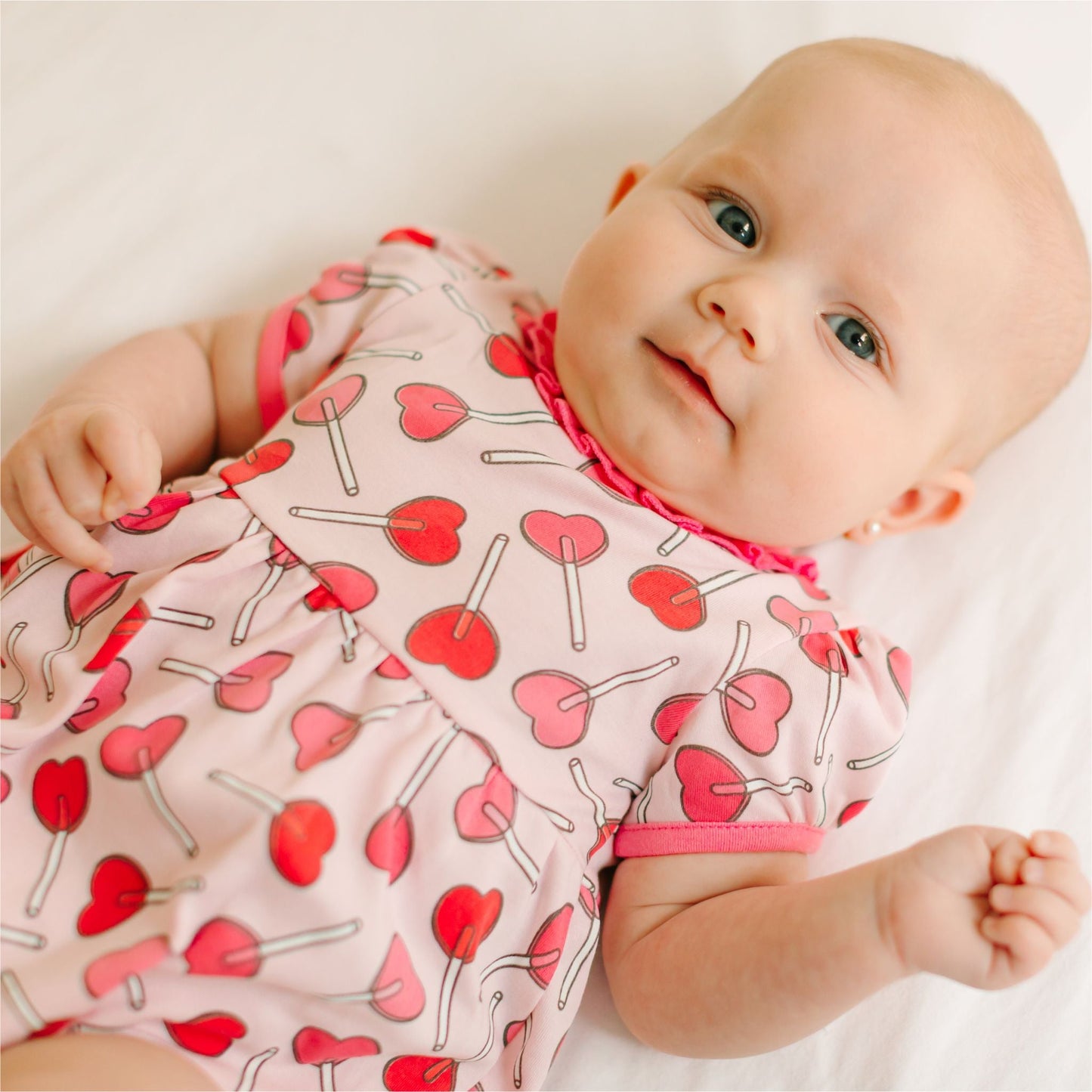Sweetheart Pops Short Sleeve Bubble - Magnolia BabyBubble