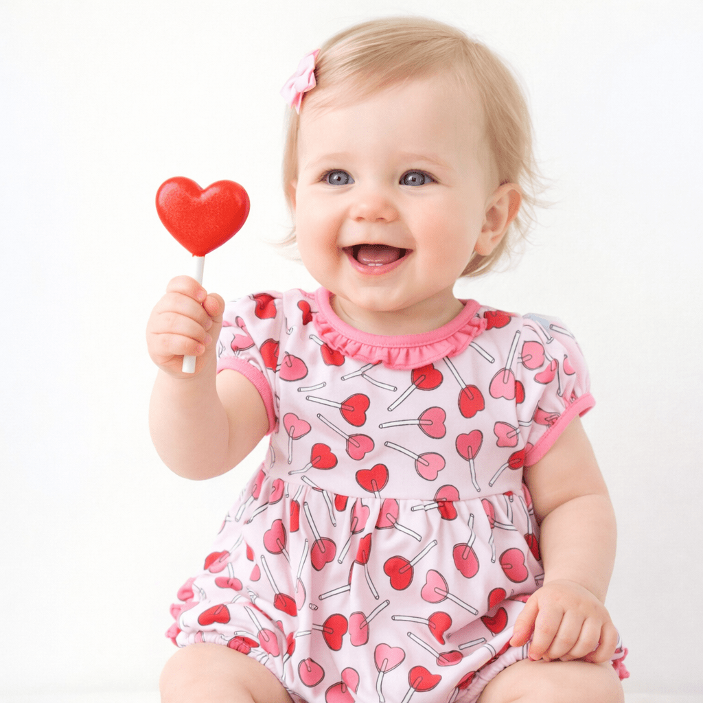 Sweetheart Pops Short Sleeve Bubble - Magnolia BabyBubble