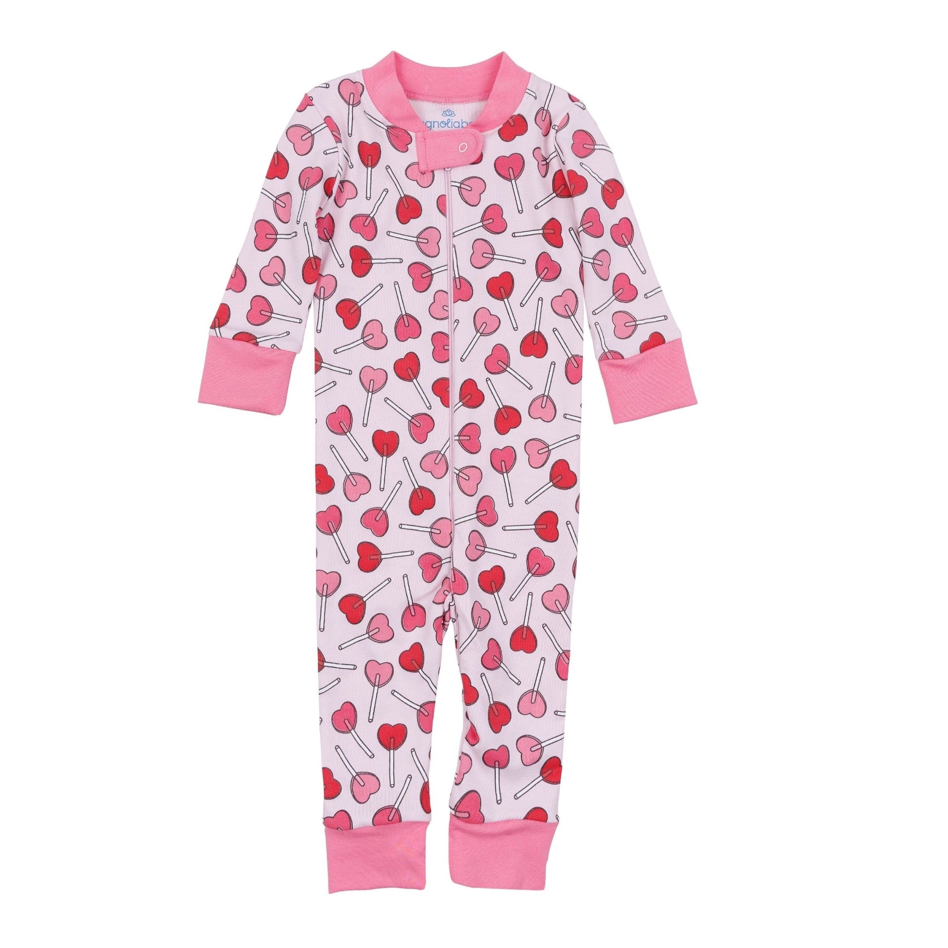 Sweetheart Pops Zipper Pajamas - Magnolia BabyZipper Pajamas