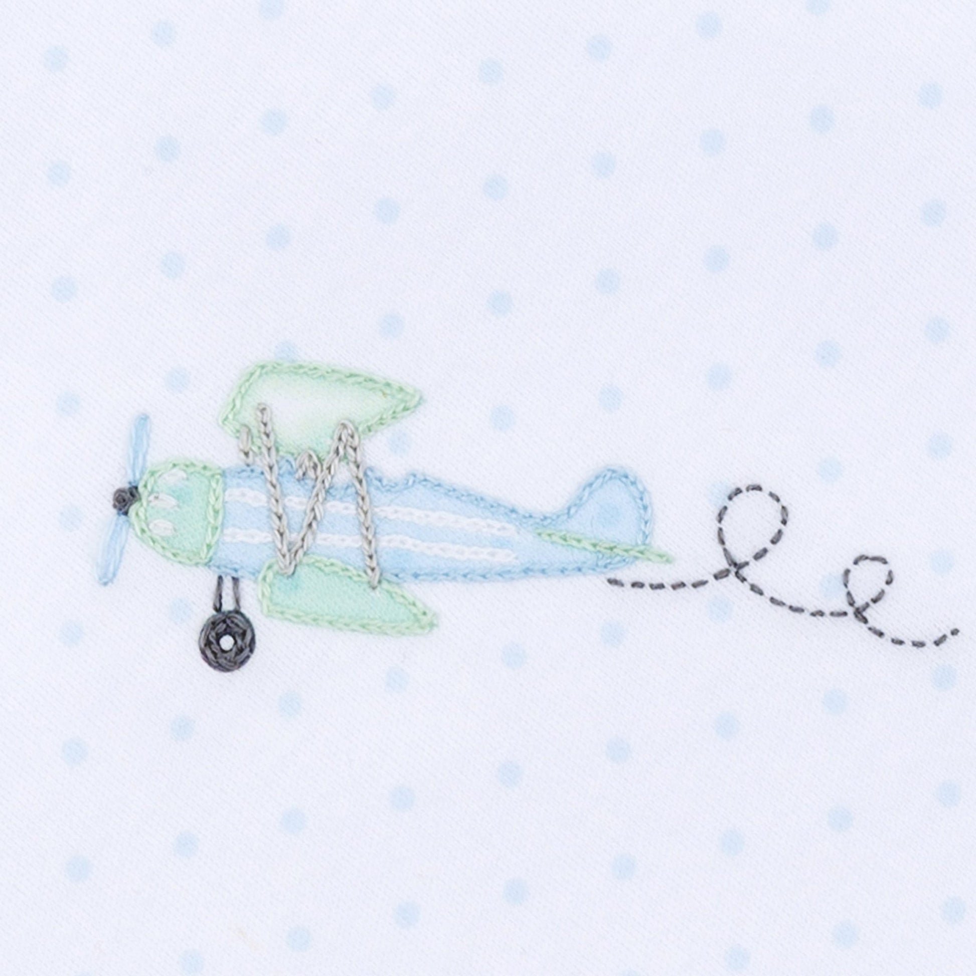 Take Flight Embroidered Footie - Magnolia BabyFootie