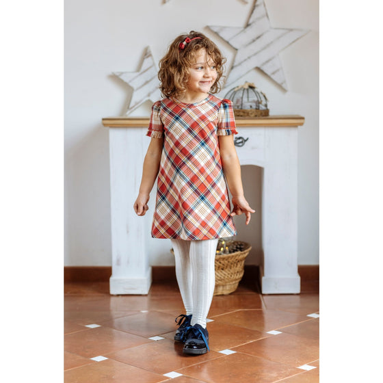 Tartan Plaid A - Line Dress - Magnolia BabyDress