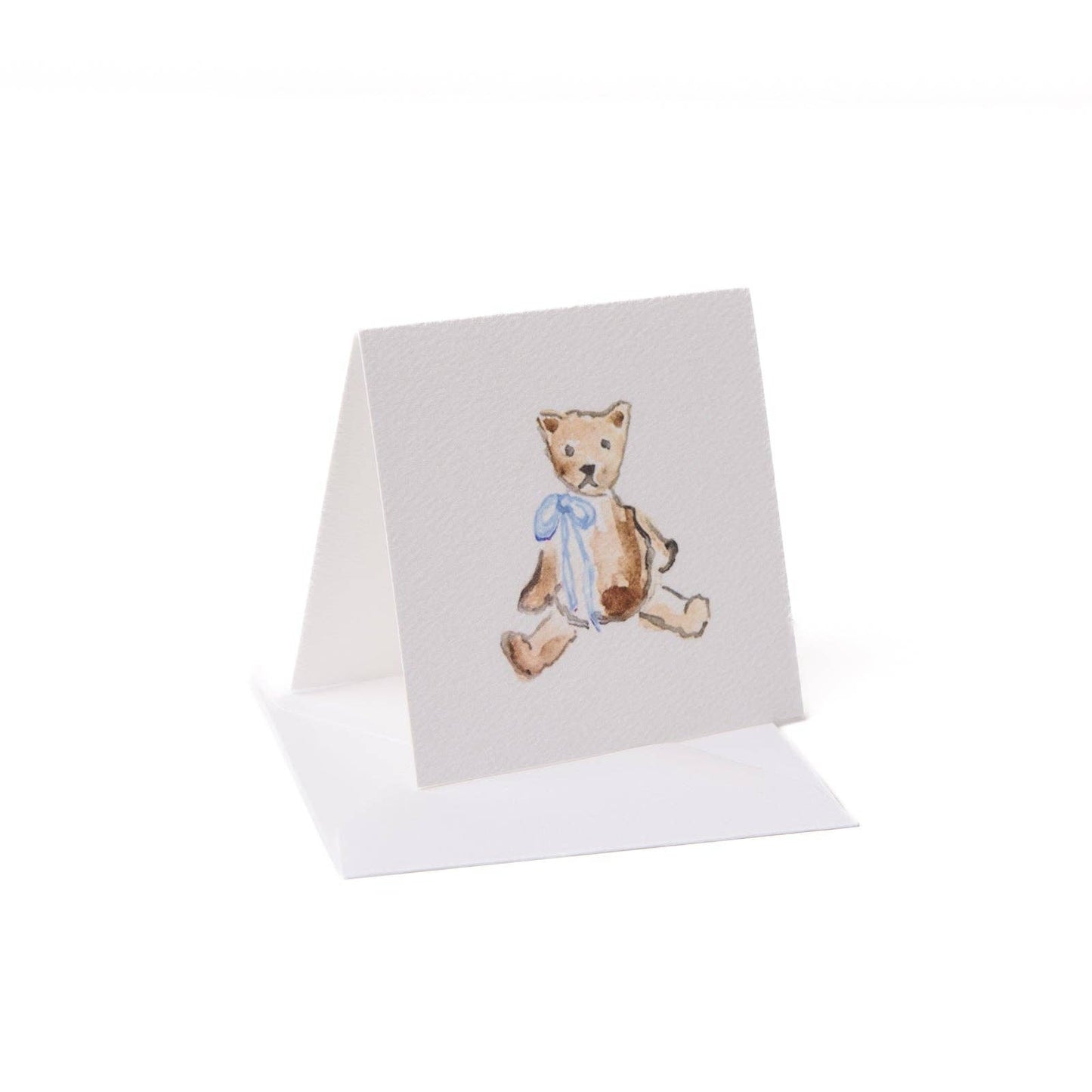 Teddy Bear with Blue Bow Gift Card - Magnolia BabyStationery