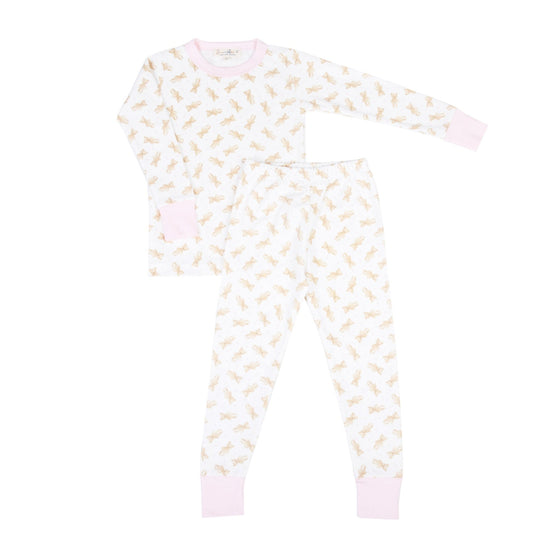 Teddy Long Pajamas - Pink - Magnolia BabyLong Pajamas