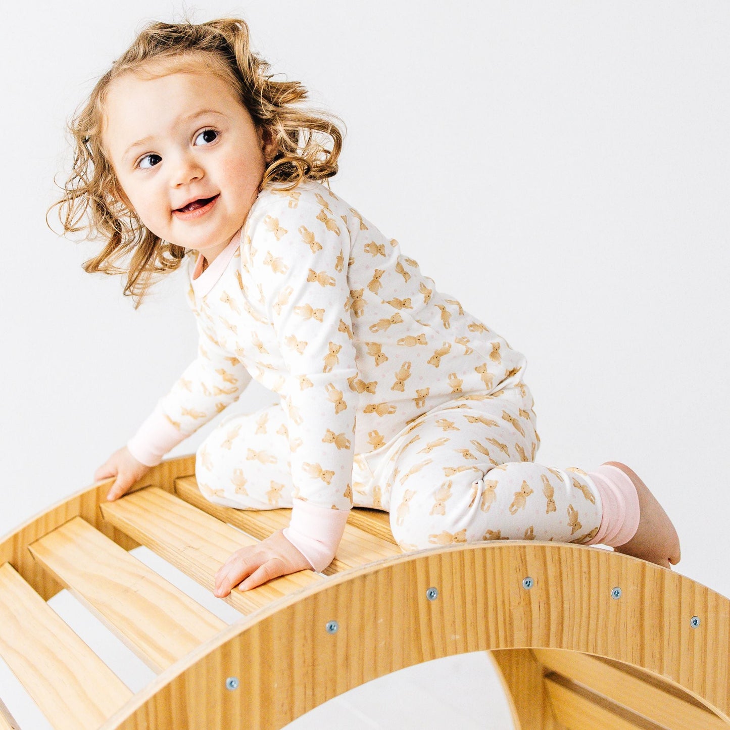 Teddy Long Pajamas - Pink by Luna and Arlo - Luna and ArloLong Pajamas