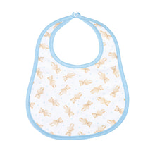  Teddy Print Bib - Blue - Magnolia BabyBib