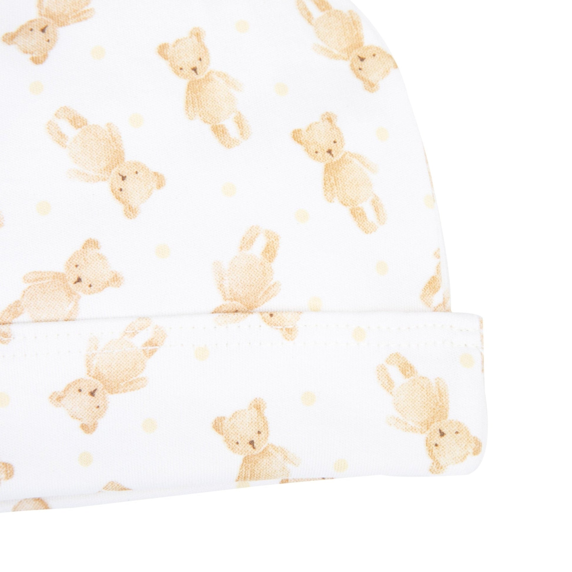Teddy Print Hat - Ivory - Luna and ArloHat