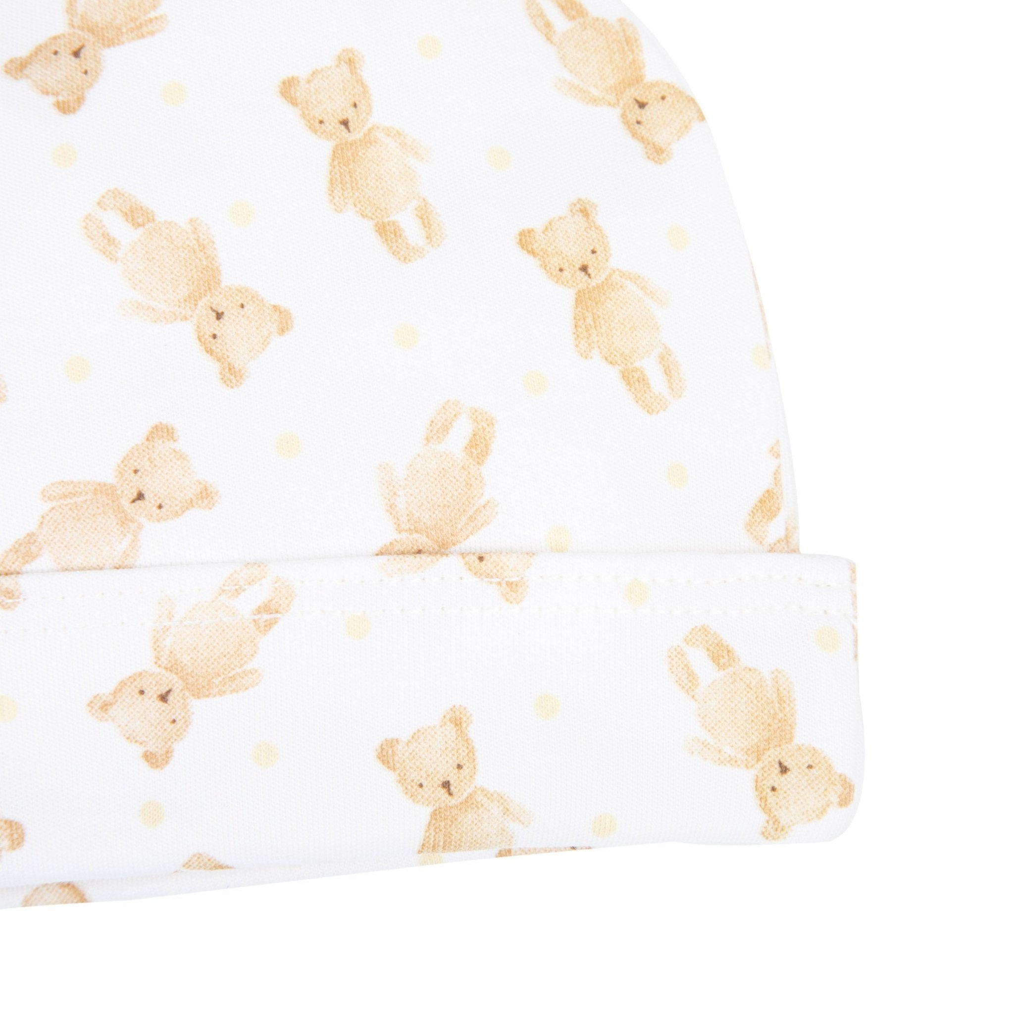 Teddy Print Hat - Ivory - Luna and ArloHat