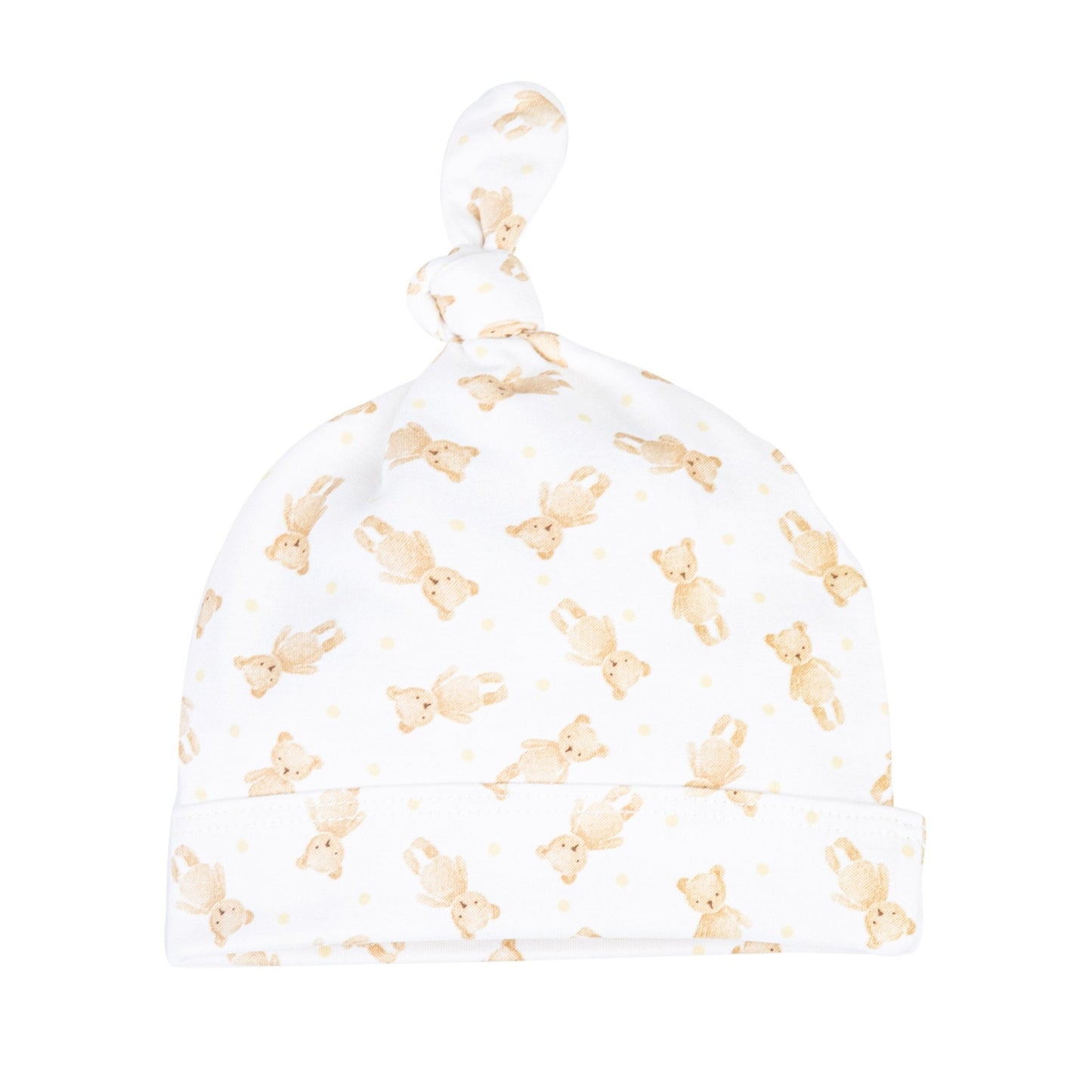 Teddy Print Hat - Ivory - Luna and ArloHat
