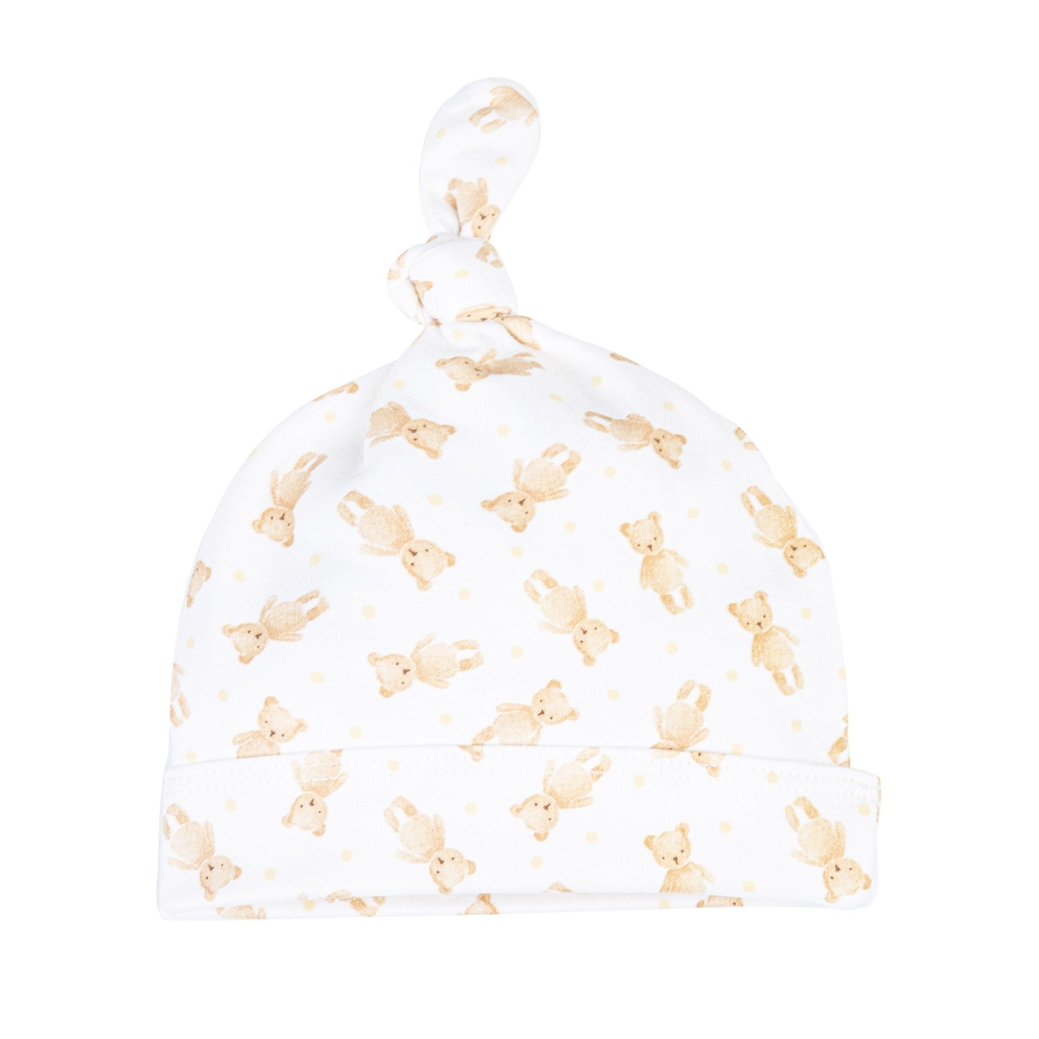 Teddy Print Hat - Ivory - Luna and ArloHat