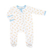 Teddy Print Zip Footie - Blue - Magnolia BabyFootie