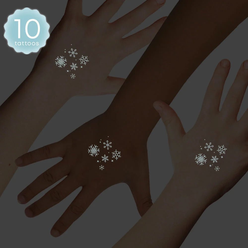Temporary Tattoos - Glow in the Dark Snowflakes - Magnolia BabyTemporary Tattoos