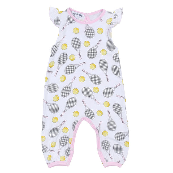 Tennis Anyone? Flutters Playsuit in Pink - Magnolia BabyPlaysuit