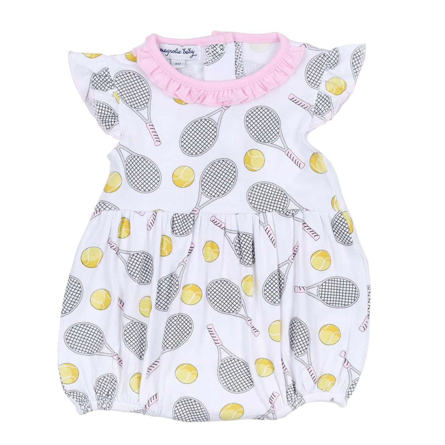 Tennis Anyone? Infant Flutters Bubble in Pink - Magnolia BabyBubble