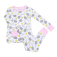 Tennis Anyone? Infant/Toddler Long Pajamas in Pink - Magnolia BabyLong Pajamas