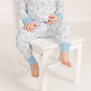 Tennis Star Long Pajamas - Light Blue - Magnolia BabyLong Pajamas