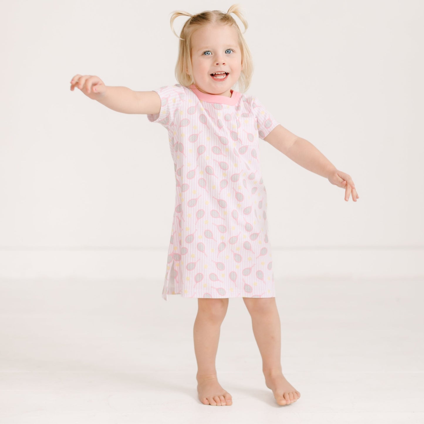 Tennis Star Nightdress - Pink - Magnolia BabyNightdress