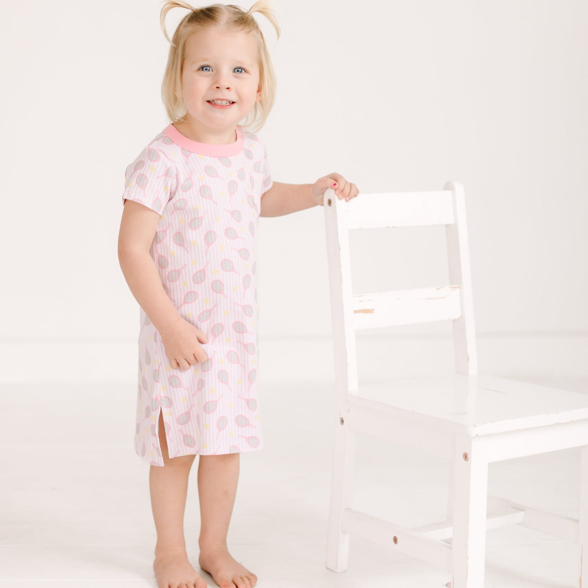 Tennis Star Nightdress - Pink - Magnolia BabyNightdress