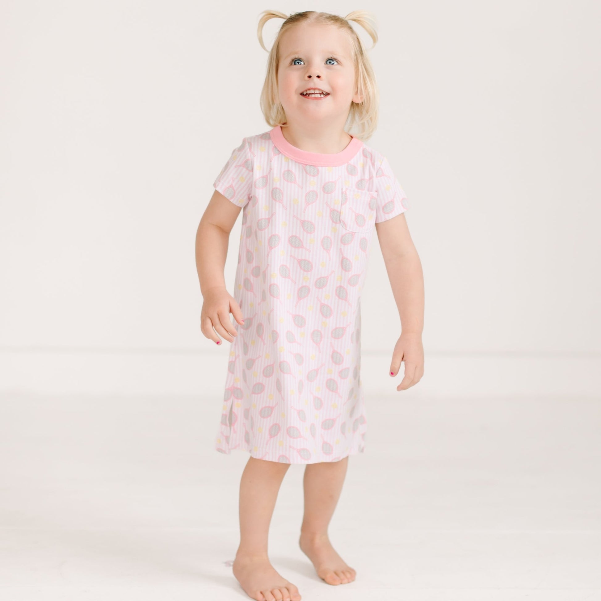 Tennis Star Nightdress - Pink - Magnolia BabyNightdress