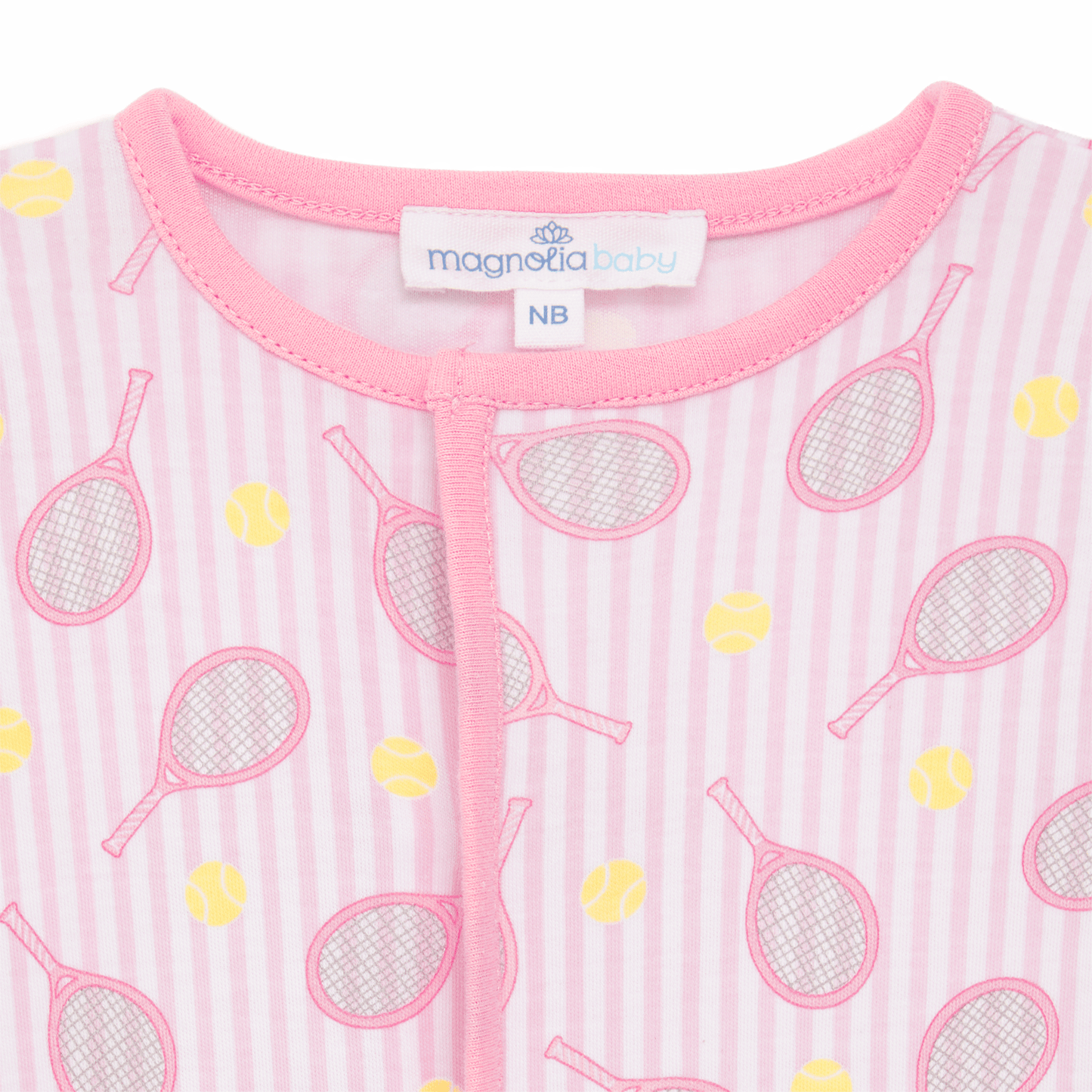 Tennis Star Ruffle Footie - Pink - Magnolia BabyFootie