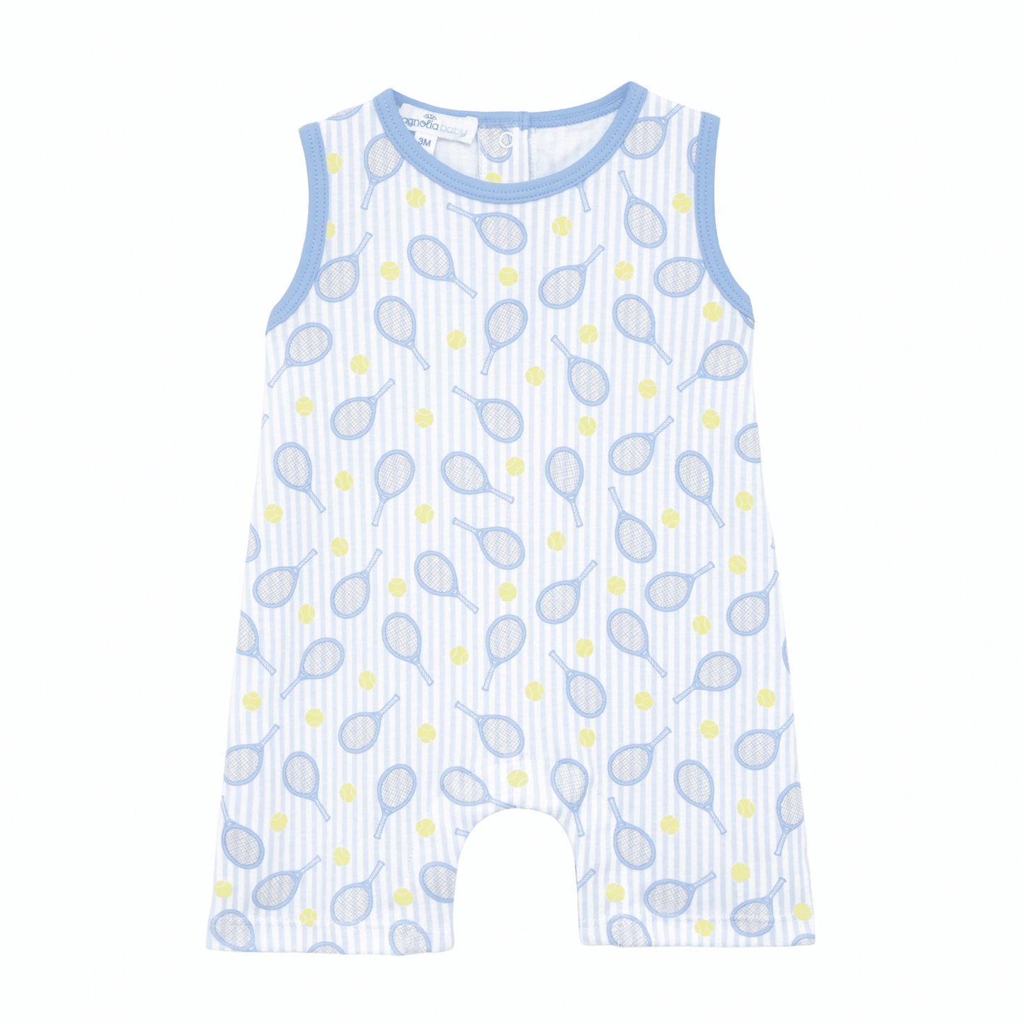Tennis Star Short Playsuit - Light Blue - Magnolia BabyShort Playsuit