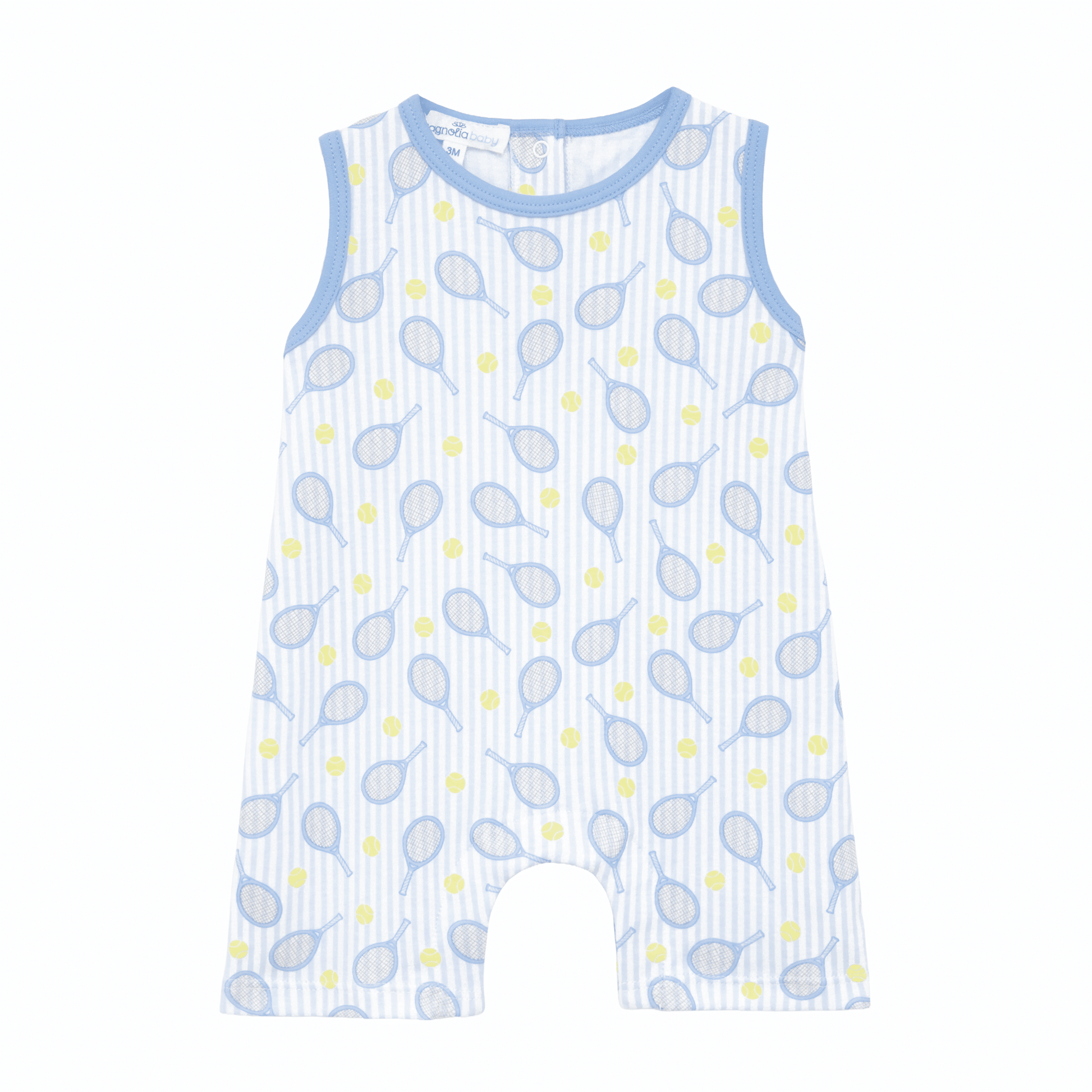 Tennis Star Short Playsuit - Light Blue - Magnolia BabyShort Playsuit