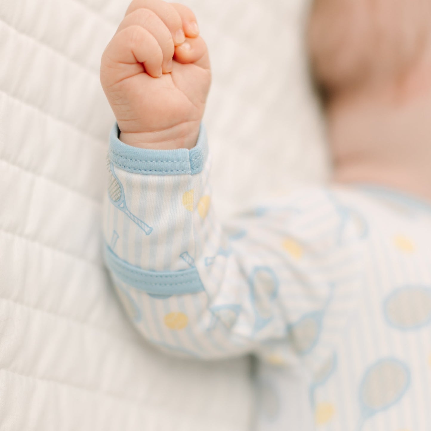 Tennis Star Zip Footie - Light Blue - Magnolia BabyFootie