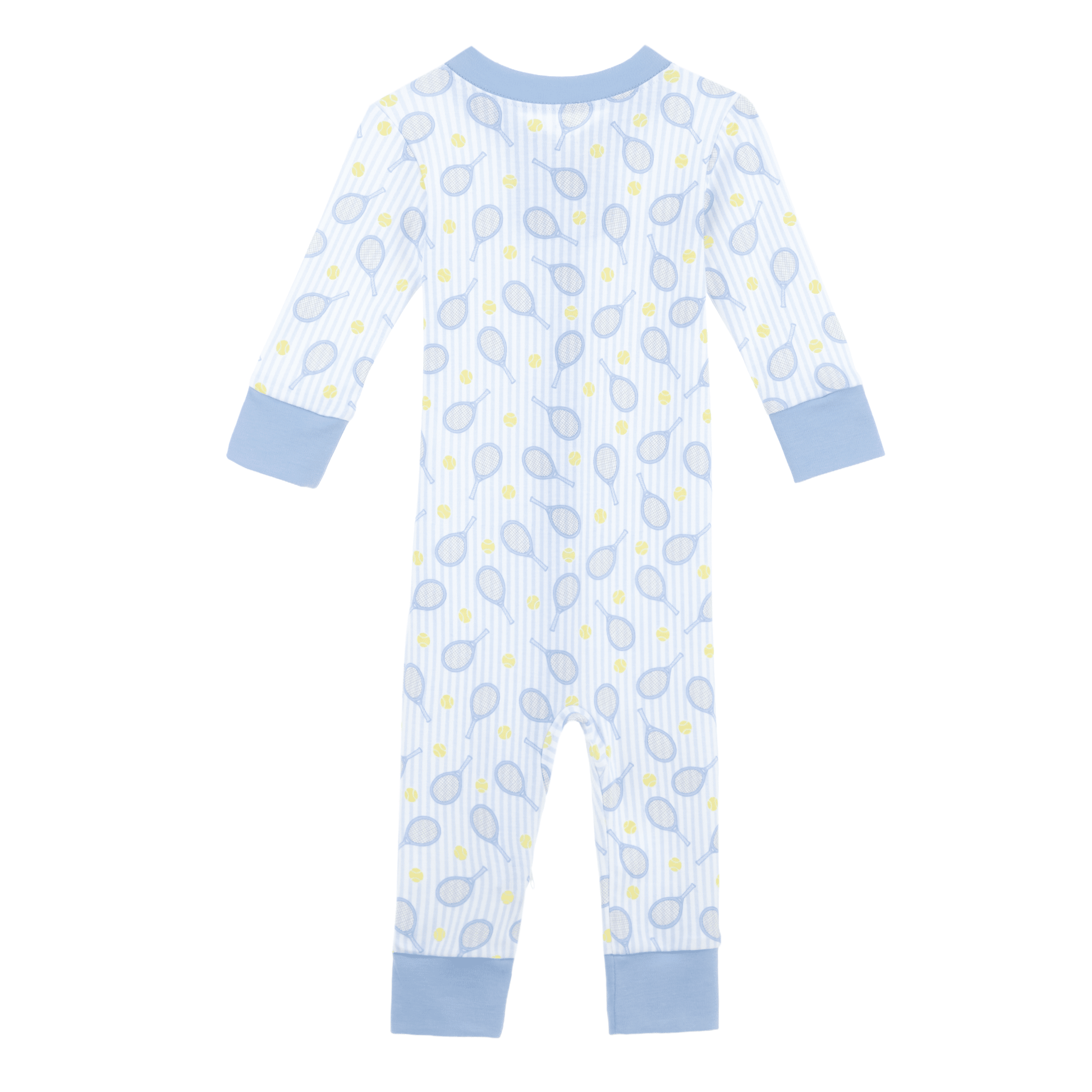 Tennis Star Zip Pajamas - Light Blue - Magnolia BabyZipper Pajamas