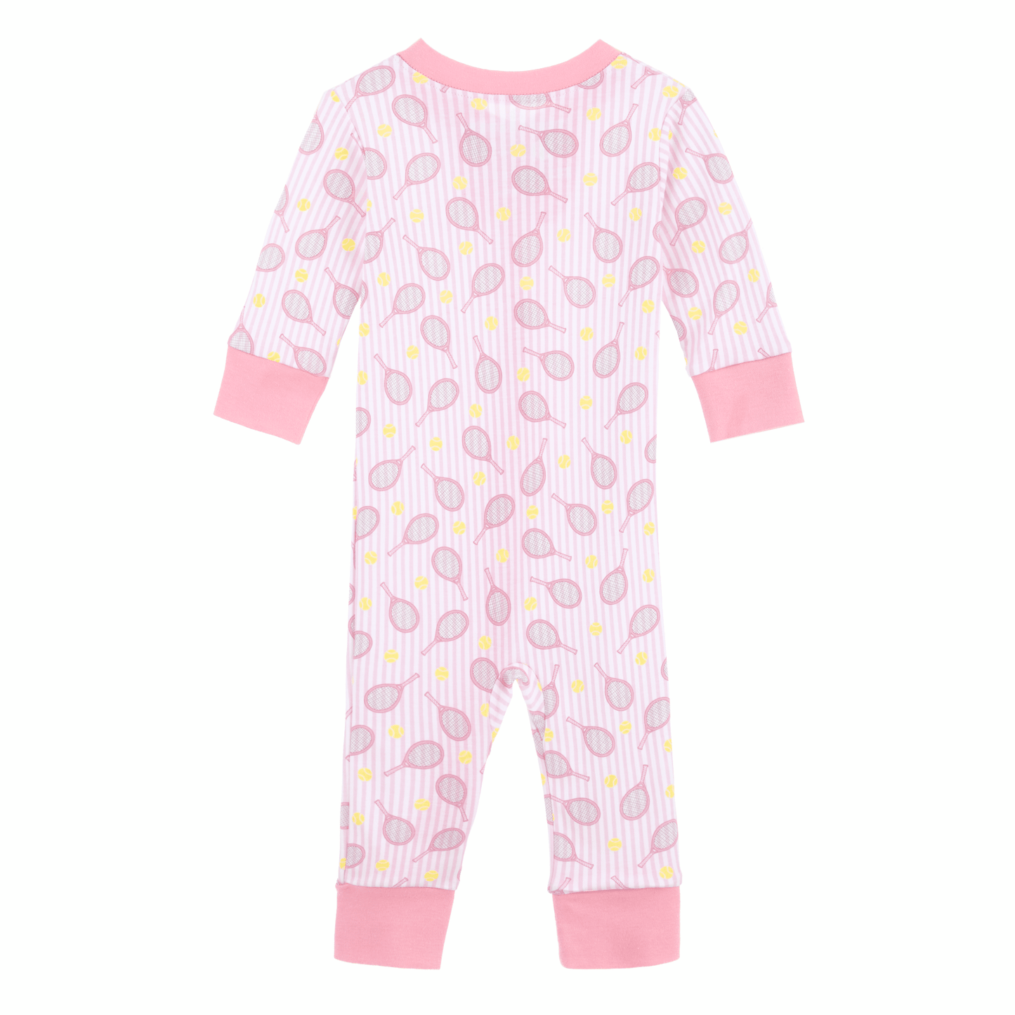 Tennis Star Zip Pajamas - Pink - Magnolia BabyZipper Pajamas