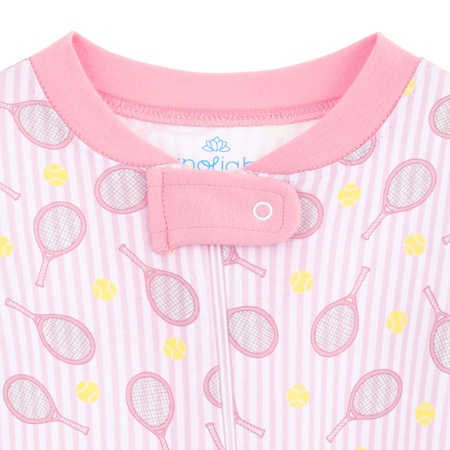 Tennis Star Zip Pajamas - Pink - Magnolia BabyZipper Pajamas