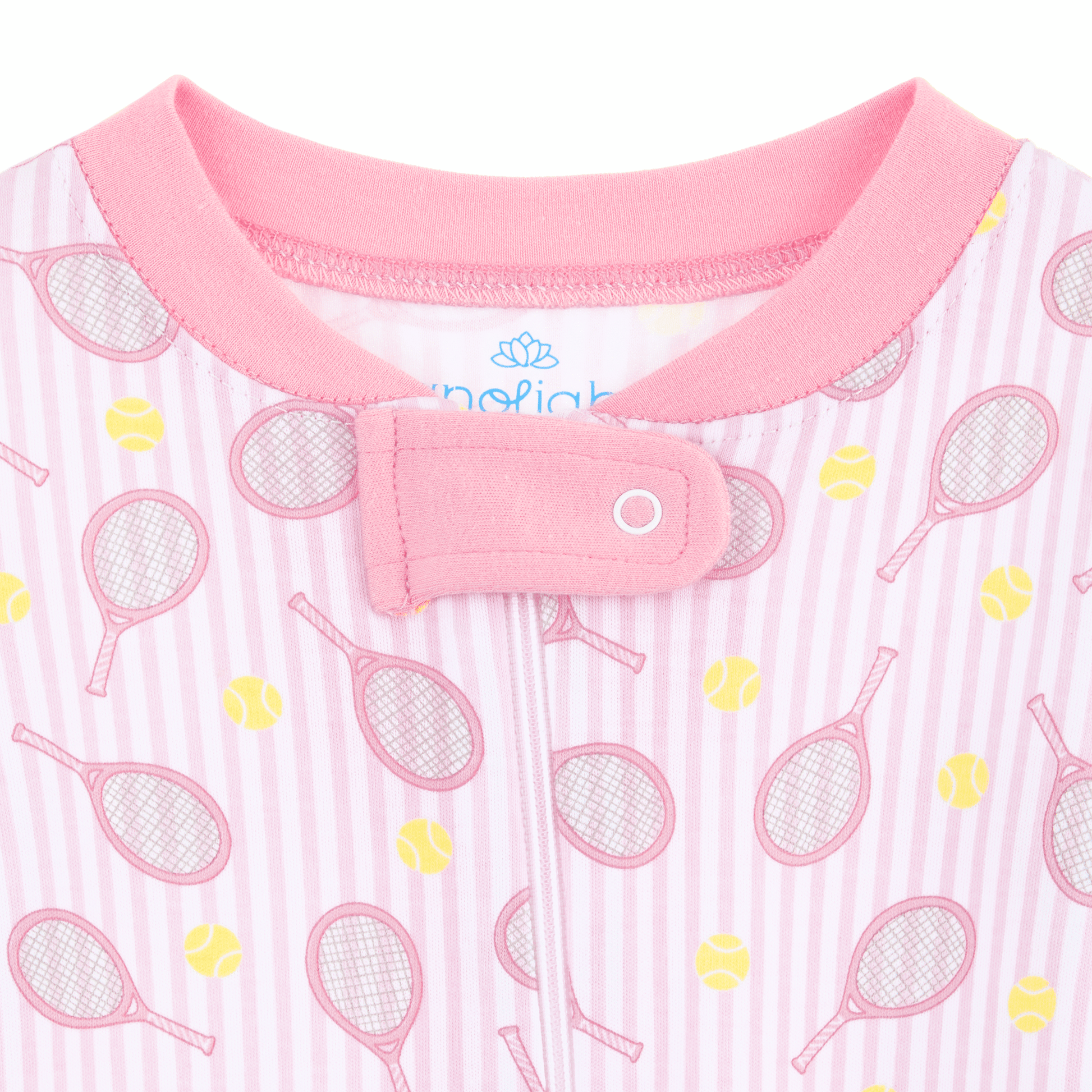 Tennis Star Zip Pajamas - Pink - Magnolia BabyZipper Pajamas