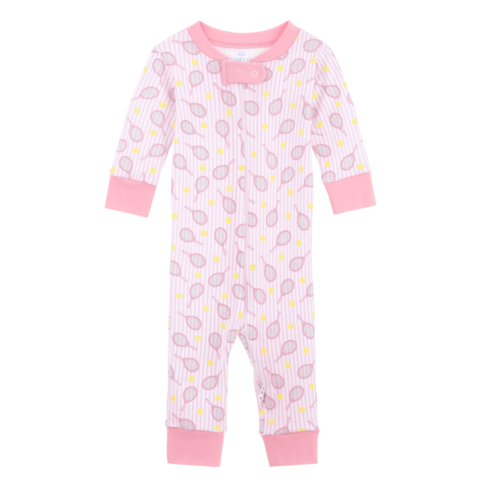 Tennis Star Zip Pajamas - Pink - Magnolia BabyZipper Pajamas