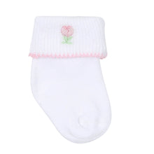  Tessa's Classics Embroidered Socks - Magnolia BabySocks
