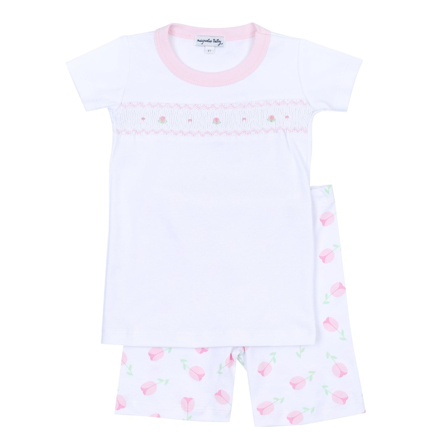 Tessa's Classics Pink Smocked Short Pajamas - Magnolia BabyShort Pajamas