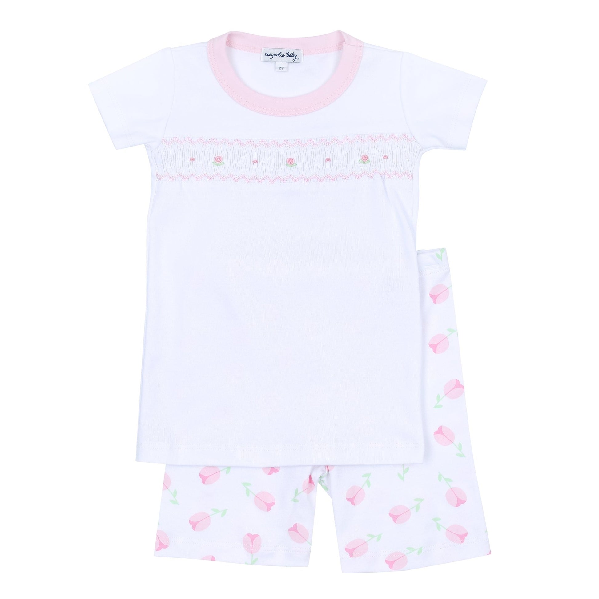 Tessa's Classics Pink Smocked Short Pajamas - Magnolia BabyShort Pajamas