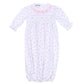Tessa's Classics Smocked Print Gathered Gown - Magnolia BabyGown