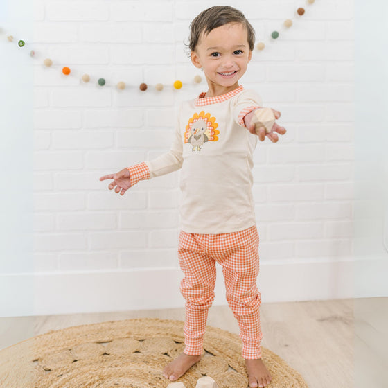 Thankful Applique Long Pajamas - Magnolia BabyLong Pajamas