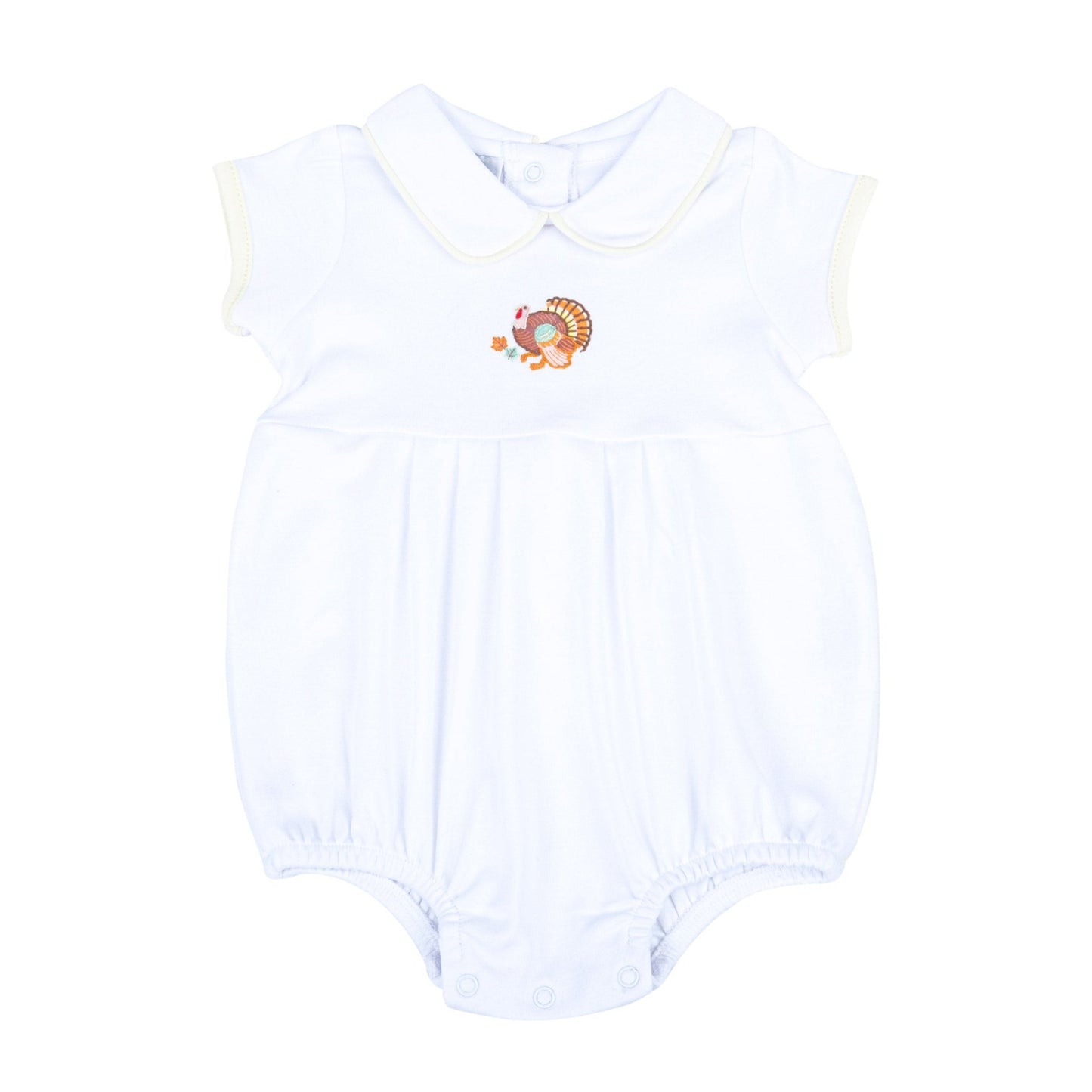 Thanksgiving Blessings Embroidered Collared Boy Bubble - Magnolia BabyBubble