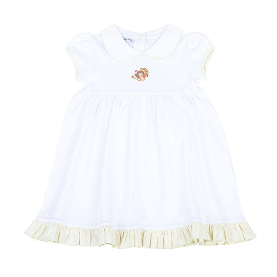 Thanksgiving Blessings Embroidered Collared Dress - Magnolia BabyDress