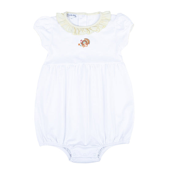 Thanksgiving Blessings Embroidered Ruffle Bubble - Magnolia BabyBubble