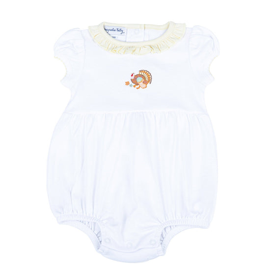 Thanksgiving Blessings Embroidered Ruffle Bubble - Magnolia BabyBubble