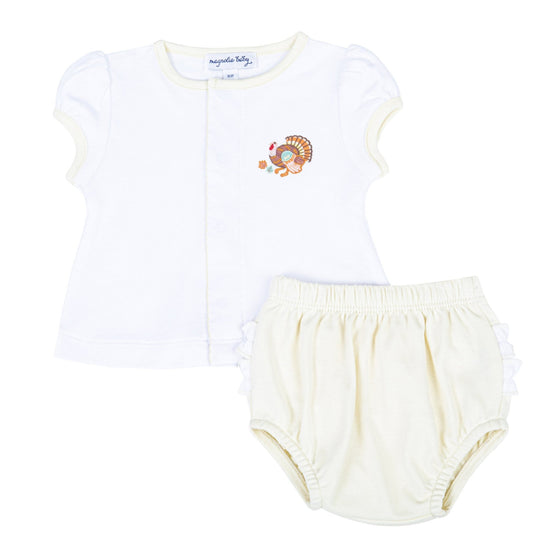 Thanksgiving Blessings Embroidered Ruffle Diaper Cover Set - Magnolia BabyDiaper Cover