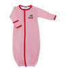 The Perfect Tree Red Embroidered Converter - Magnolia BabyConverter Gown