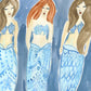 Three Mermaids Watercolor Print - Magnolia BabyWall Art