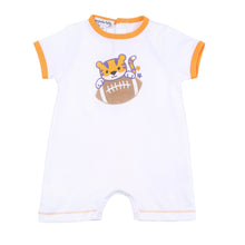  Tiger Football Applique Orange-Purple Short Playsuit - Magnolia BabyShort Playsuit