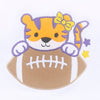 Tiger Football Applique Purple - Gold Ruffle Short Set - Magnolia BabyShort Set