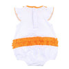 Tiger Football Orange-Purple Embroidered Ruffle Flutters Bubble - Magnolia BabyBubble